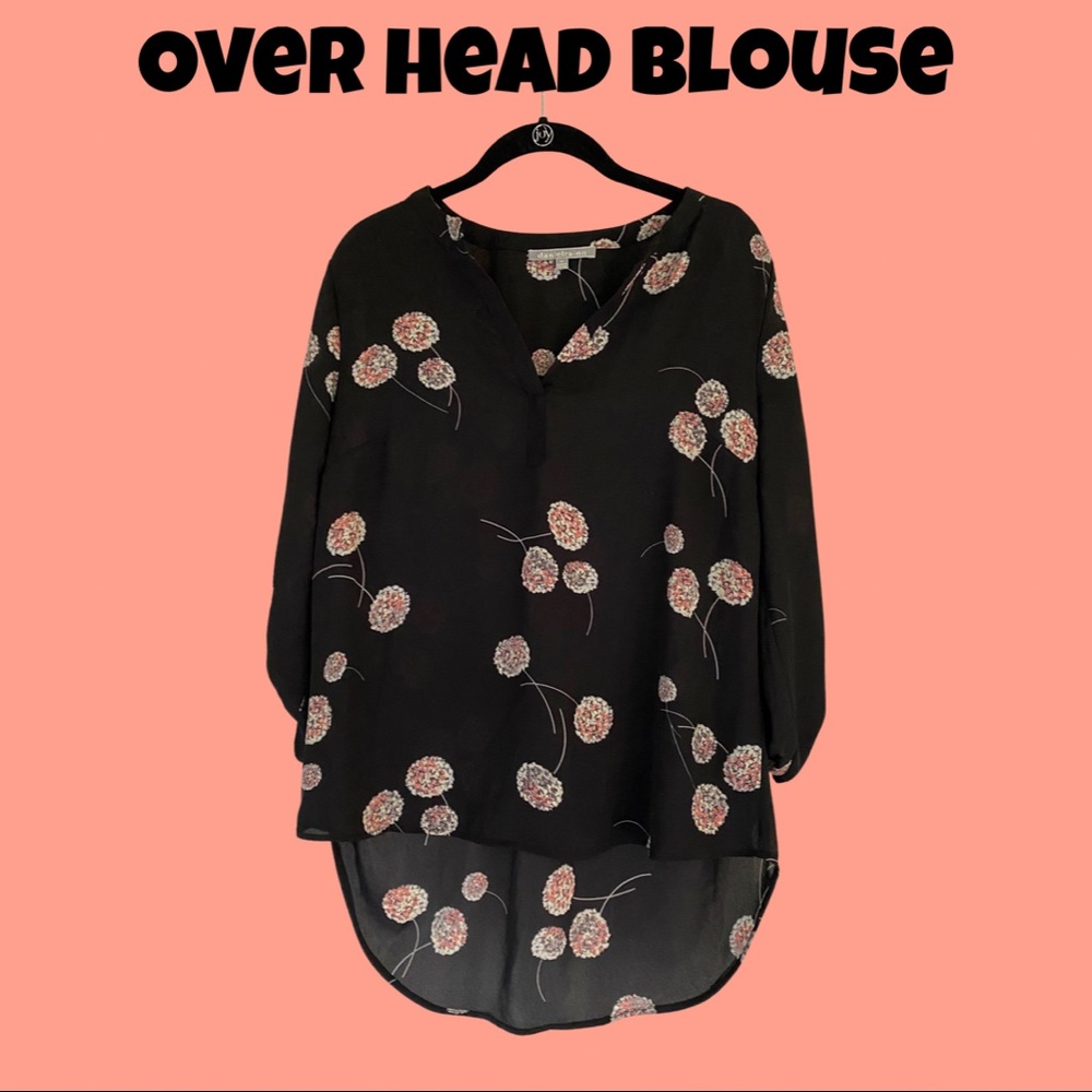 Over the head longer in back blouse